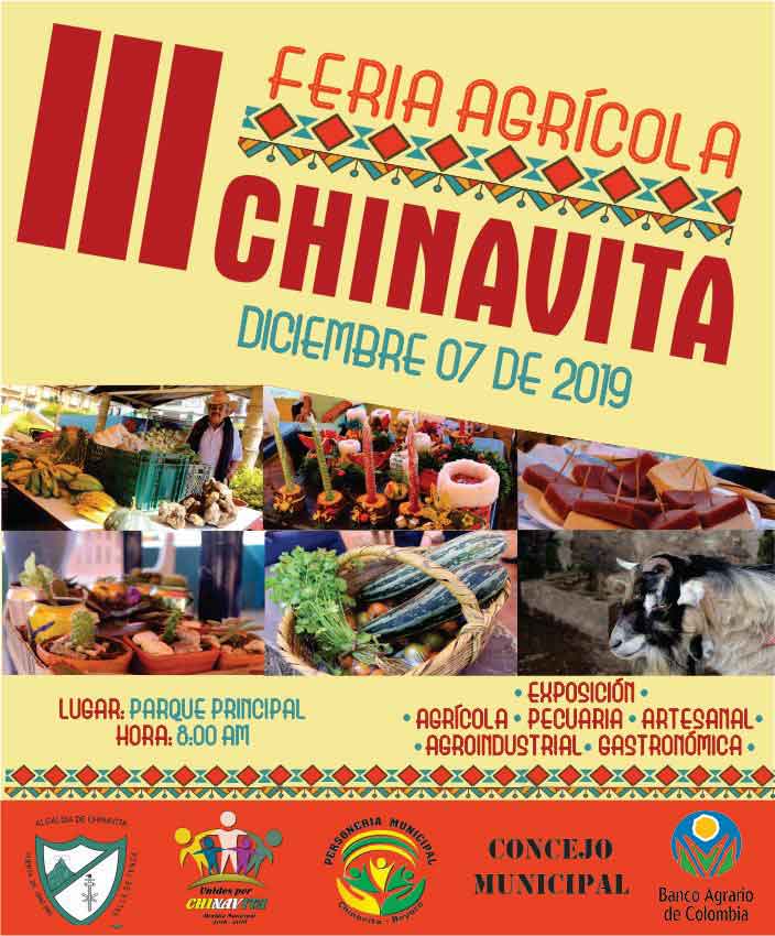 3ª Feria Agrícola. Chinavita, noviembre 7 de 2019