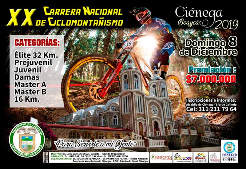 20a. Carrera Nacional de Ciclomontañismo -Ciénega-Boyacá 2019