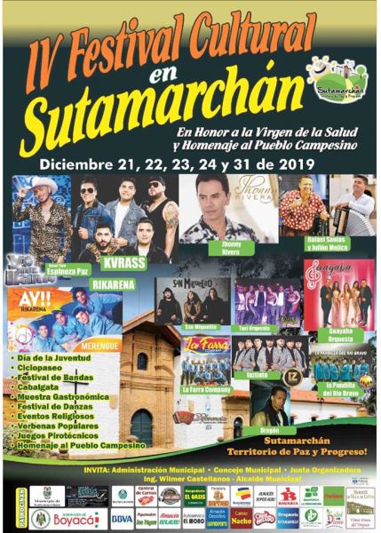  2do Festival Cultural en Honor a a la Virgen de la Salud. Sutamarchán, Boyacá, 2019
