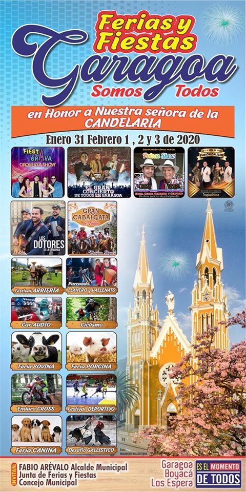 Ferias y Fiestas en Honor a Nuestra Señora de la Candelaria. Garagoa, febrero 2020