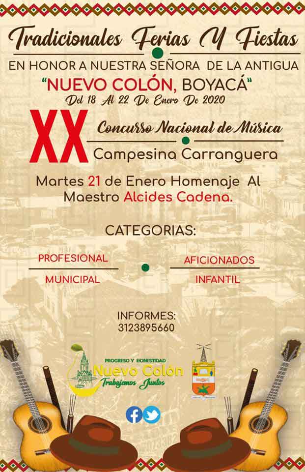 20º Concurso Nacional de Música Campesina Carranguera. Nuevo Colón, enero de 2020