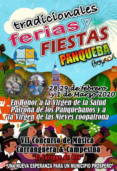 Ferias y fiestas en Panqueba, Boyacá. Febrero 28 y 29, marzo 1 de 2020