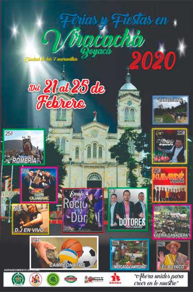 Tradicionales Ferias y Fiestas en Viracachá, Boyacá. Febrero 21 al 25 de 2020