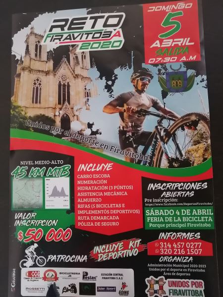 Ciclismo: Reto Firavitoba 2020, abril 5 