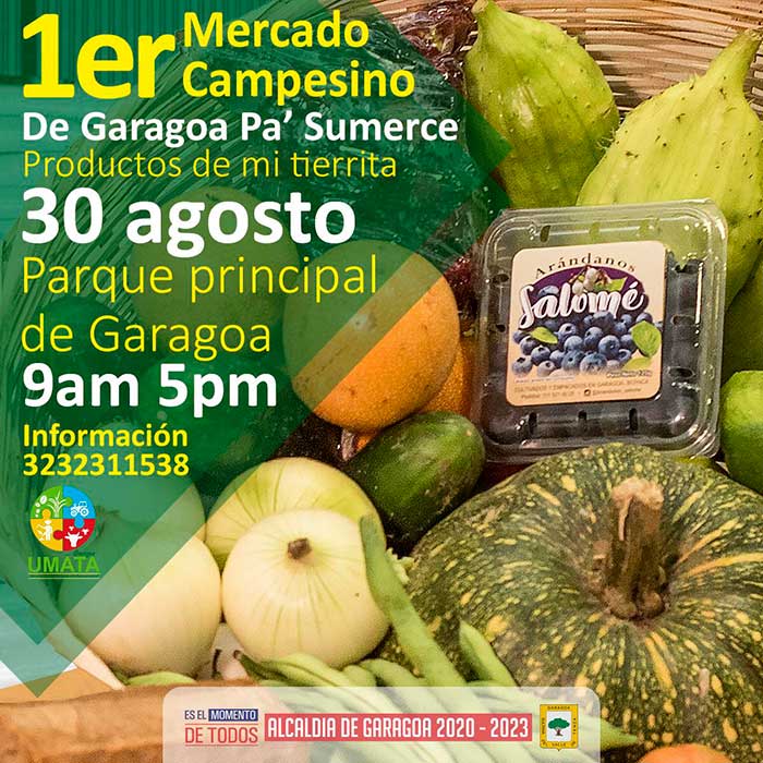 Mercado Campesino en Garagoa, Boyacá. Agosto 30 de 2020