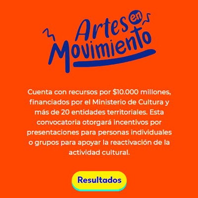 Ganadores "Artes en movimiento" Mincultura 2021