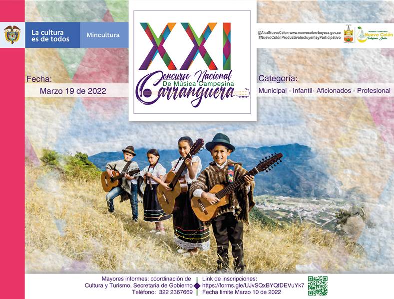Concurso Nacional de Música Campesina Carranguera. Nuevo Colón, marzo 19 de 2022