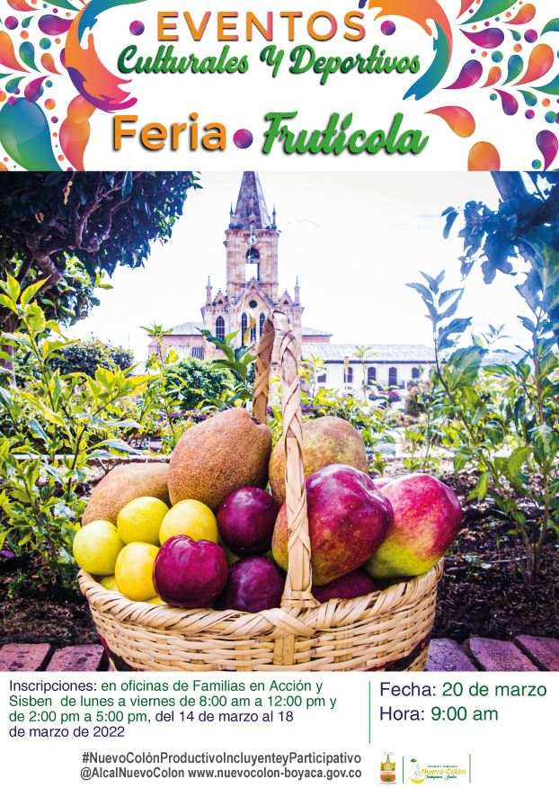 Feria frutícola.Nuevo Colón, Boyacá, marzo 20 de 2022