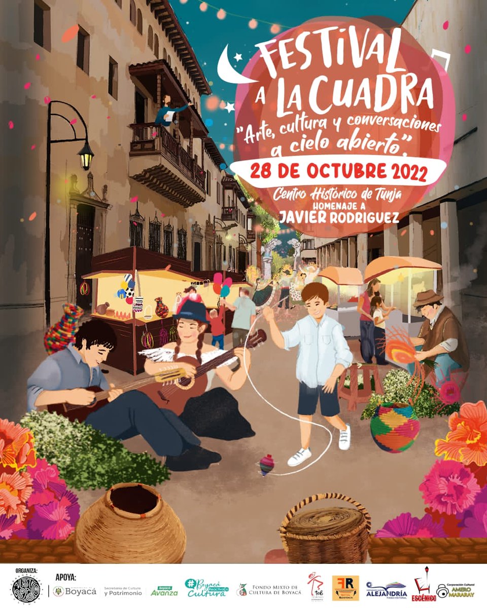 Festival a La Cuadra. Arte, cultura y conversaciones a cielo abierto, Tunja, octubre 28 de 2022 