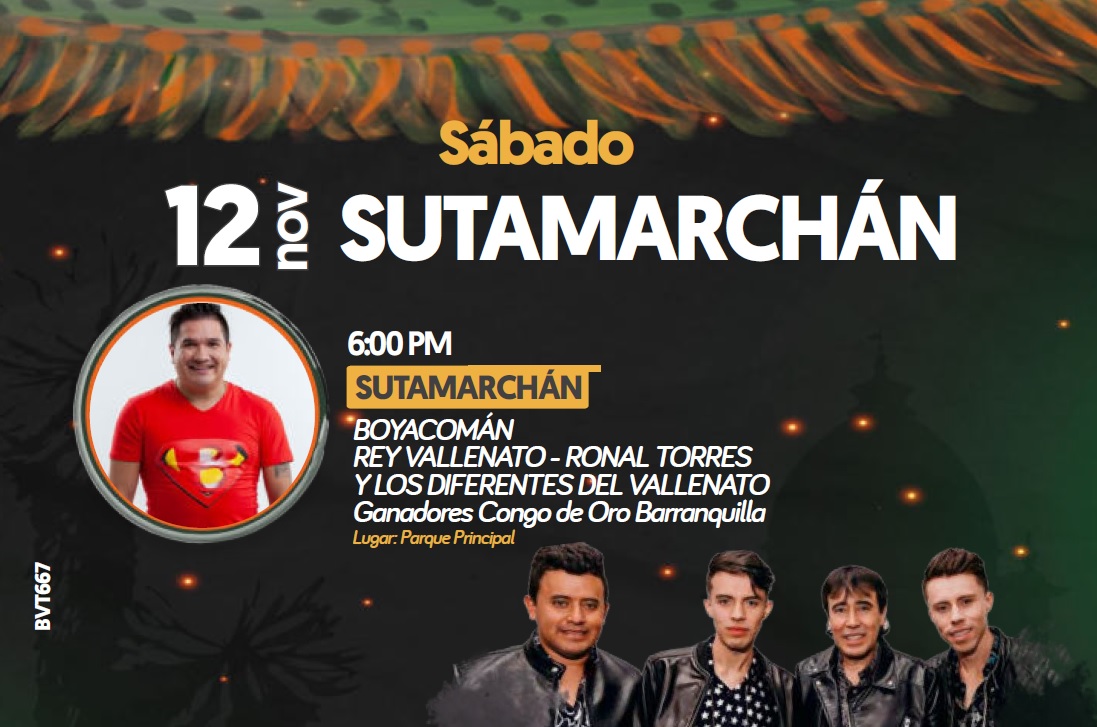 FIC 2021 Sutamarchán: Boyacomán. Ronald Torres Rey Vallenato y Los Diferentes del Vallenato