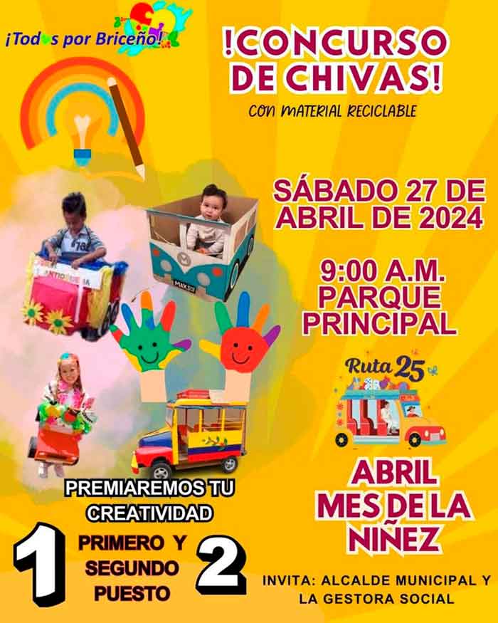 BRICEÑO: Concurso de Chivas con Material Reciclable.
Sábado 27 de abril 2024